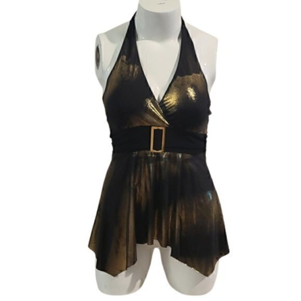 [Gidani] Shiny Halter Top - Size L